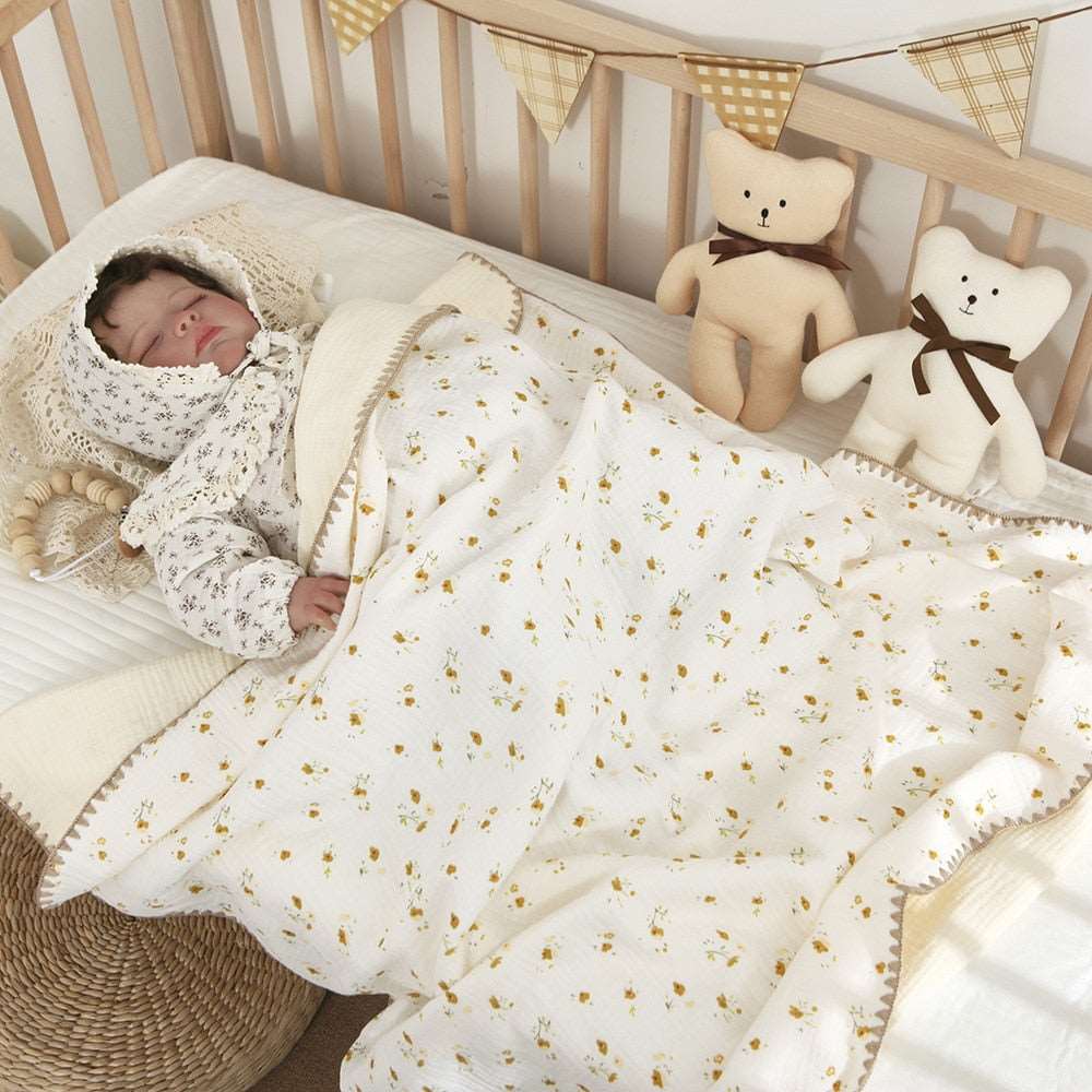 Cotton swaddle muslin blanket bedding accessories.