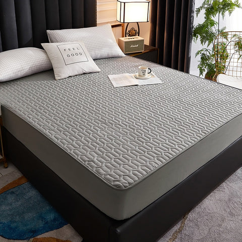 Waterproof thicken mattress pad durable fitted sheet.