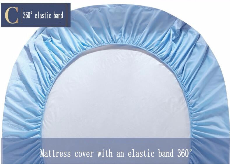 Waterproof luxury terry cloth mattress protector sheet on elastic