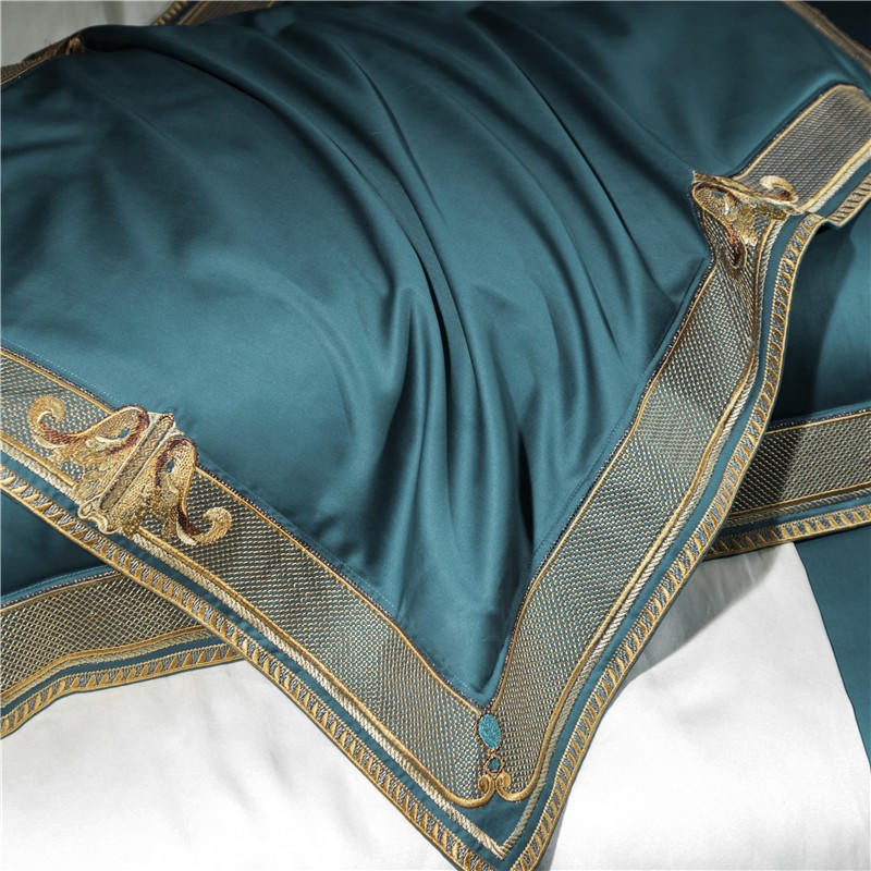 Premium high end Egyptian cotton embroidery bedding set.