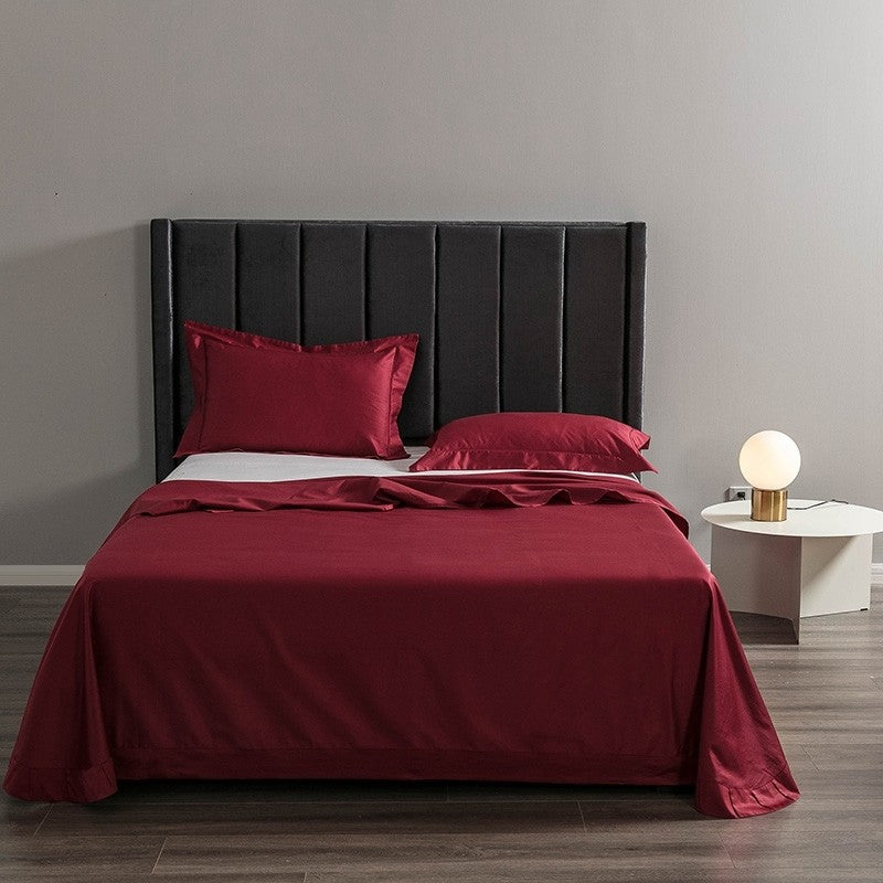 Soft, solid color Egyptian cotton bed sheet set and 2pcs. pillowcases.