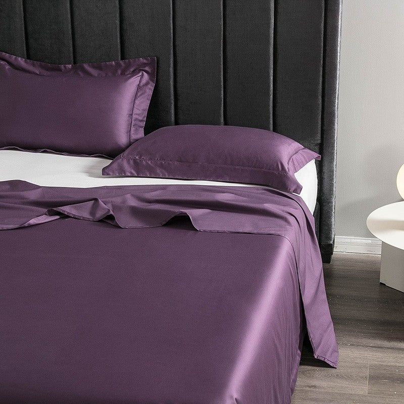 Soft, solid color Egyptian cotton bed sheet set and 2pcs. pillowcases.